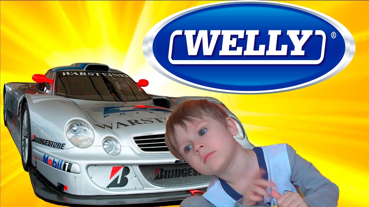 Видео про Машинки Welly Mercedes Benz Clk Gtr игрушки для мальчиков видео  для детей