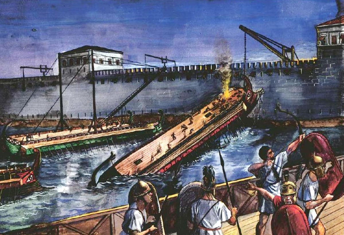 Осада Сиракузы, которая длилась два года.