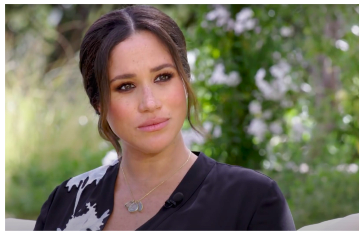 Меган Маркл во время интервью с Опрой Уинфри, 2021 © СНИМОК ЭКРАНА