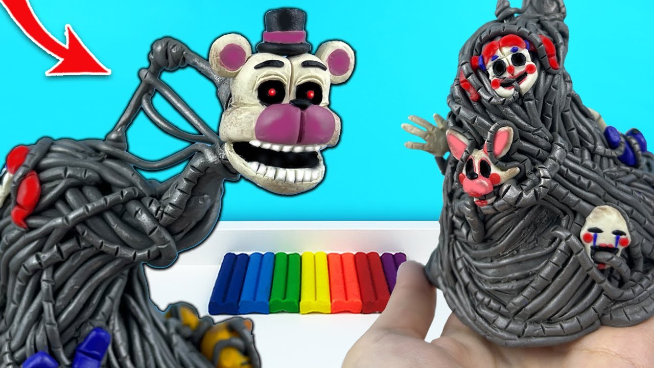 Фнаф 2 Из Пластилина - Мангл | Fnaf 2 Mangle Plush Clay Tutorial | Видео Лепка | Дзен