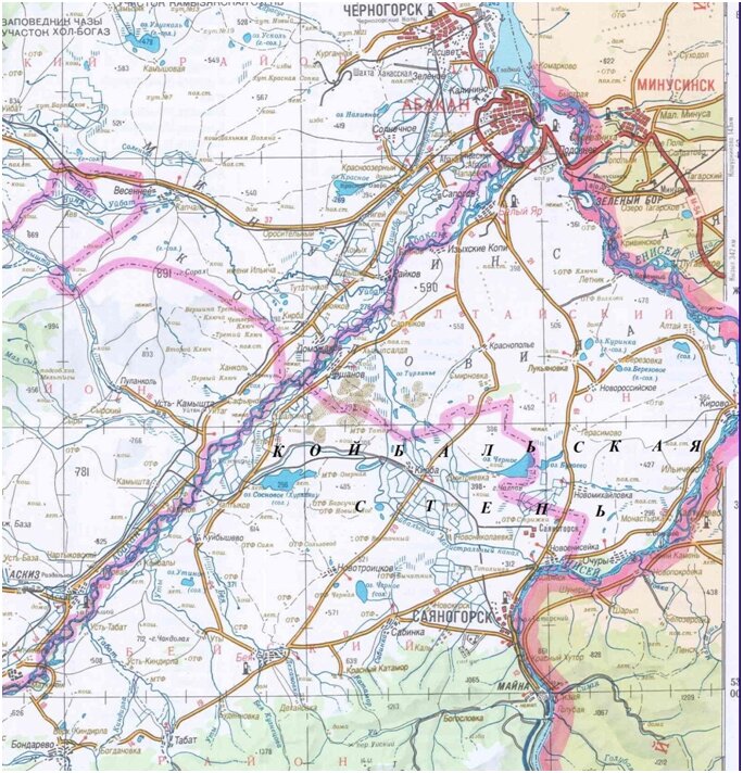 Географическое положение Койбальской степи