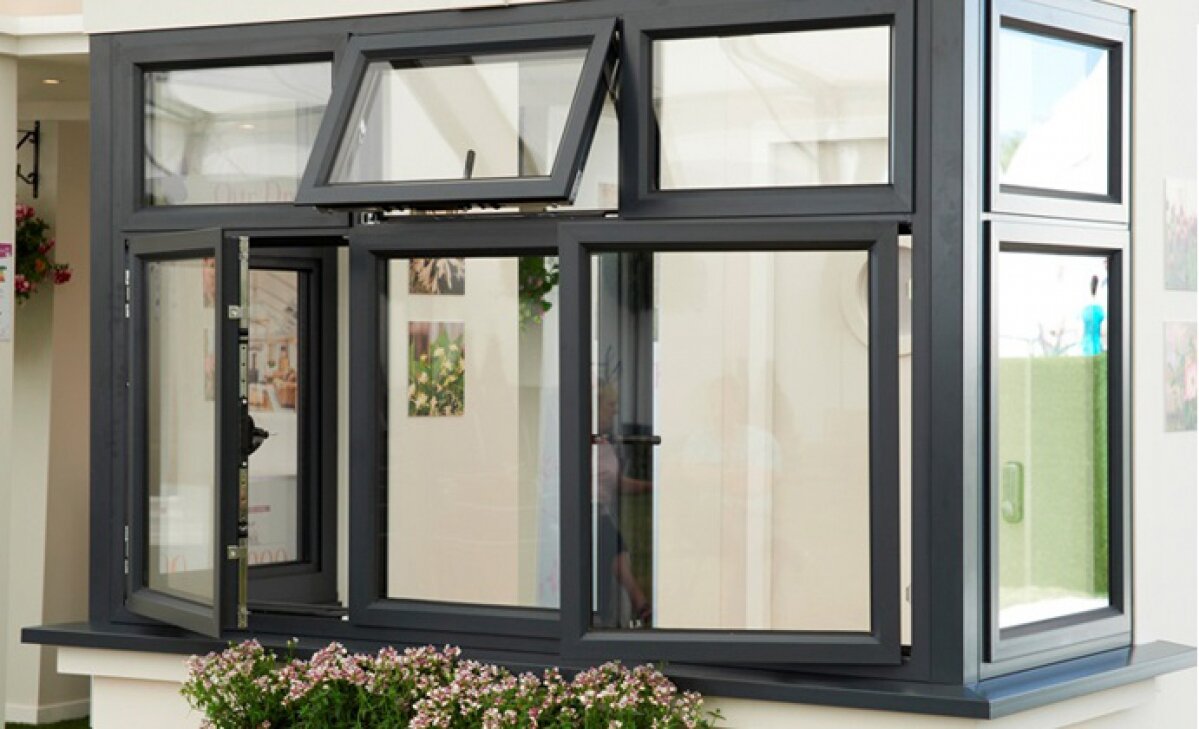 И на одном окне можно сделать разные типы открывания