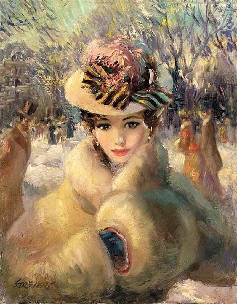 Черубину представляли невероятной красавицей, полотно Ф.Д.Л.Стревенса