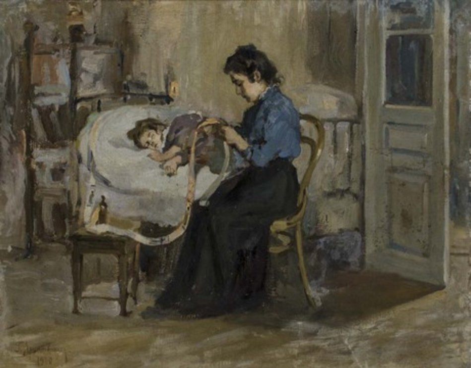 Амаяк Арцатпанян. «У больного ребёнка», 1900. Национальная галерея Армении / gallery.am