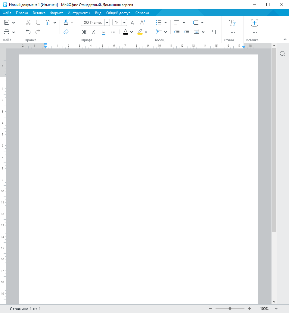 Интерфейс МойОфис Текст