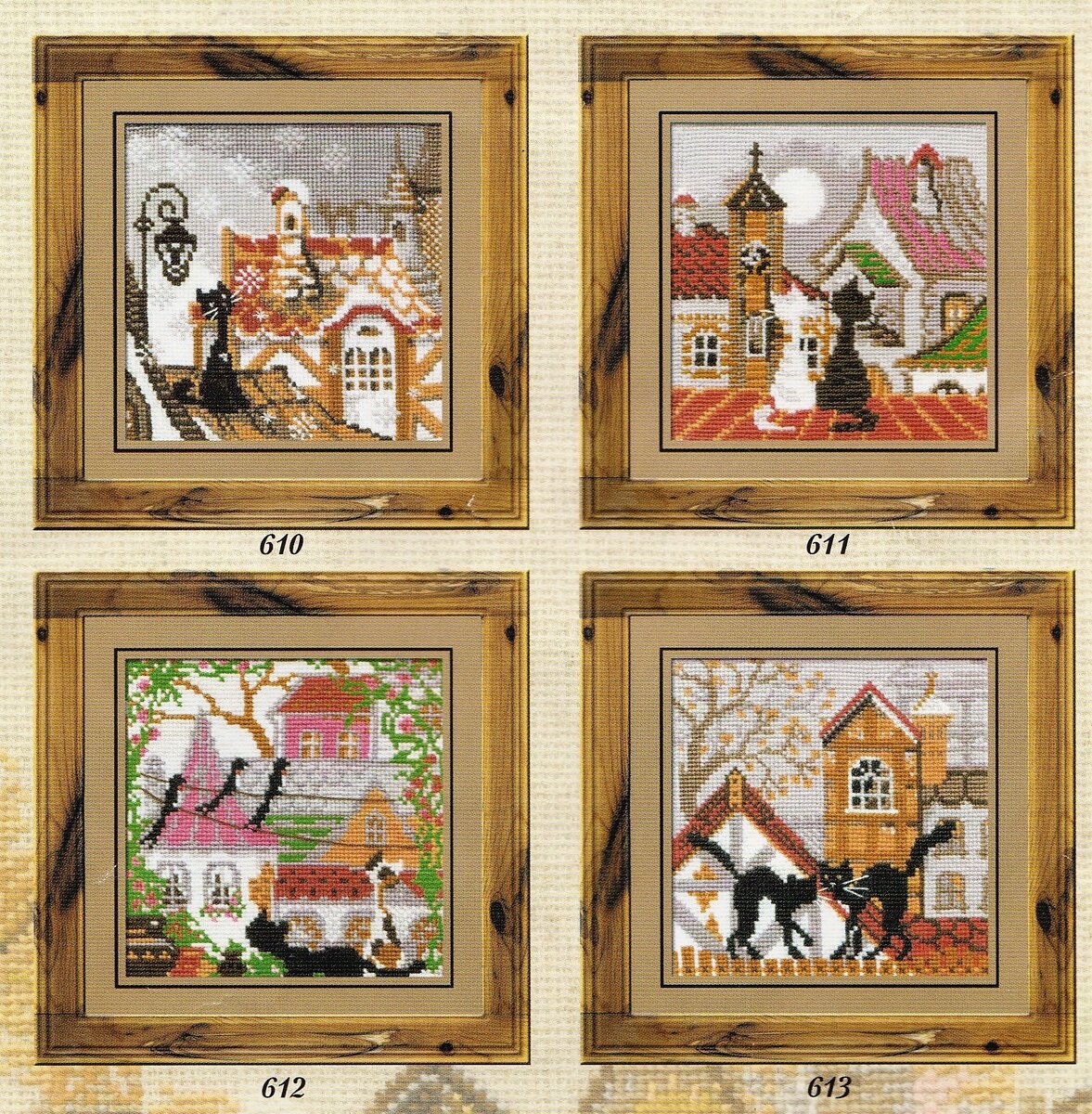 Превью наборов серии "Город и кошки", производитель "Риолис", здесь и далее все фото сделаны автором блога