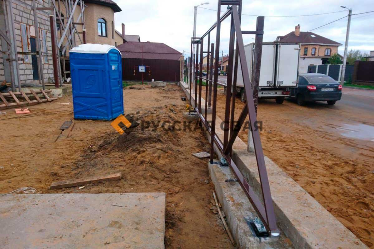 Ленточный фундамент для откатных ворот в Парголово