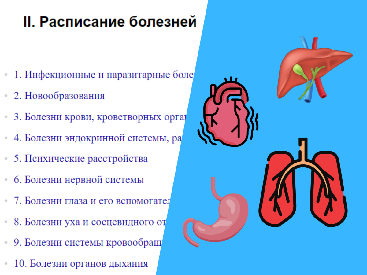 Расписание болезней 17