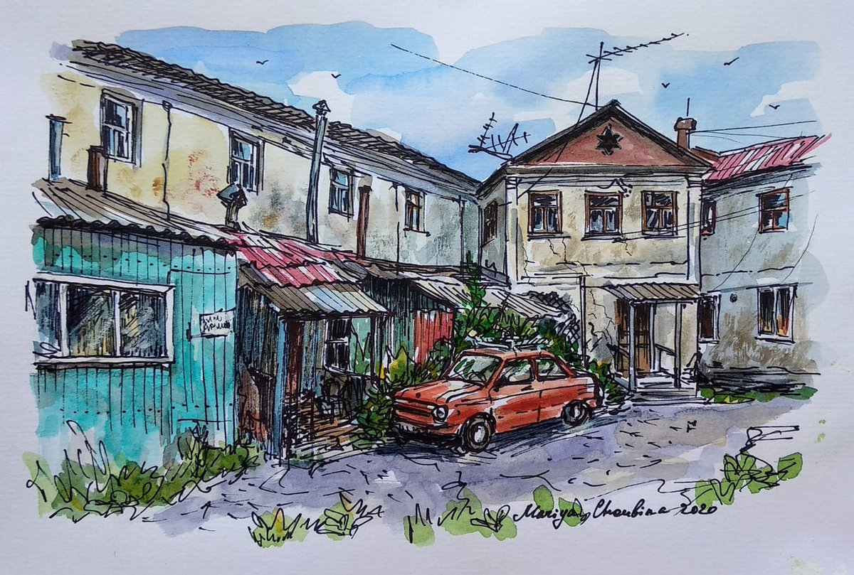 Художник Мария Шубина, акварель