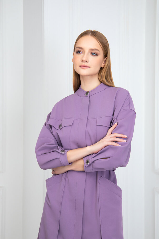 Платье сложного кроя на молнии LO