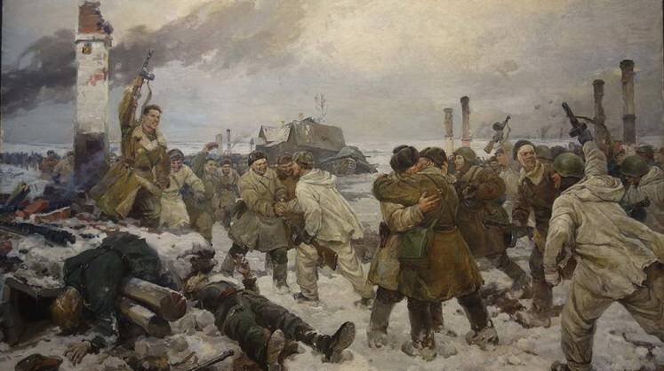    А.Казанцев, И.Серебряный, В.Серов. Встреча на Неве. Прорыв блокады Ленинграда. 1943