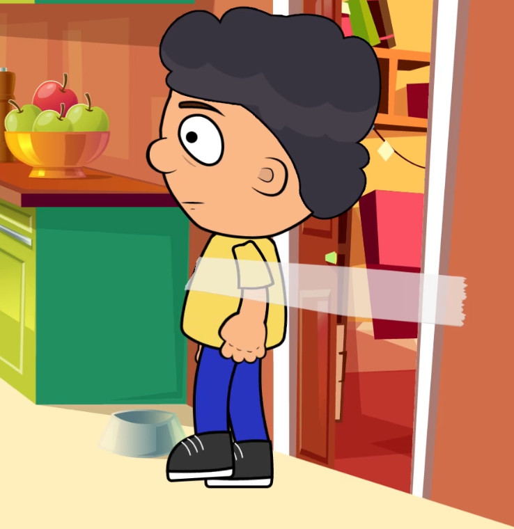 Прозрачная лента поперёк дверного проёма