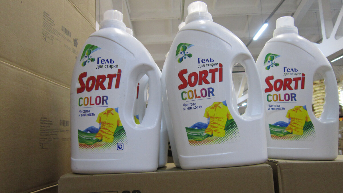 Магазин Маяк. Гель для стирки Sorti Color. Цена: 234 рубля