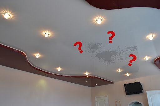 Пятна на натяжном потолке