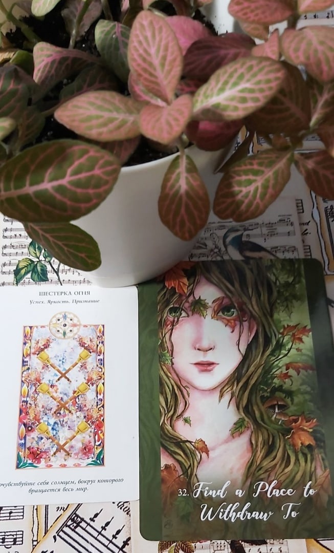 Колоды: "Послания Стихий" Л.Ренар и "Foxfire the Kitsune Oracle" by Lucy Cavendish with Blue Angel Publishing