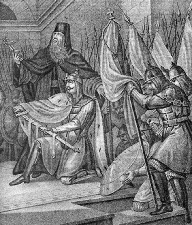 Князь Довмонт присягает Пскову. Худ. Борис Чориков