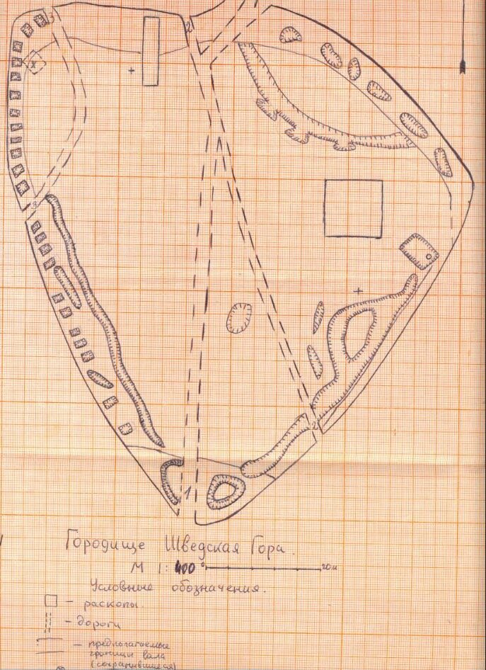 План городища "Шведская горка"