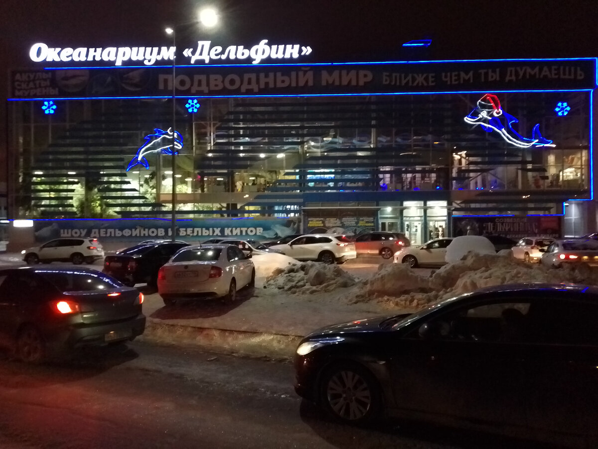 Здание океанариума Дельфин