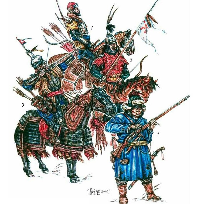 Воины-джунгары. Источник: Pinterest