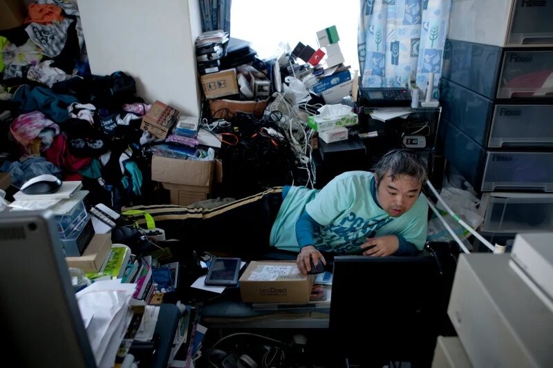 Хикикомори в естественной среде обитания.