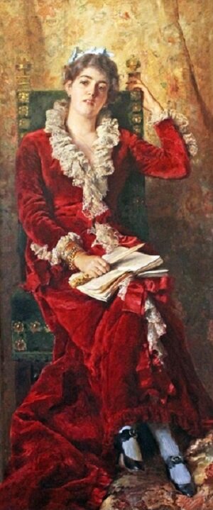 Жена художника, Юлия Павловна Маковская. 1881 год. 