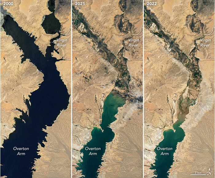 Так высыхает озеро Мид