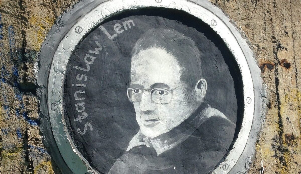 © Космический ковчег. Станислав Лем. К сожалению, автора этого портрета писателя, выбранного мной для данной публикации, с учетом его соляристской стилистики, идентифицировать не удалось. Буду благодарен, если это кому-то удастся.