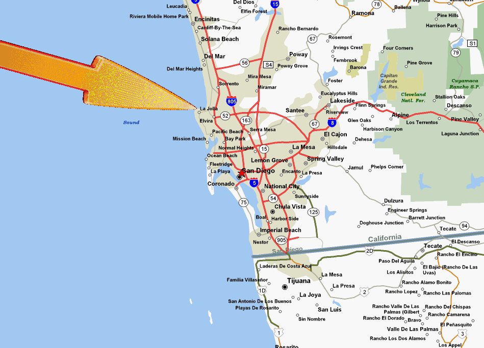Стрелка показывает место, где я проводил фотосъёмки