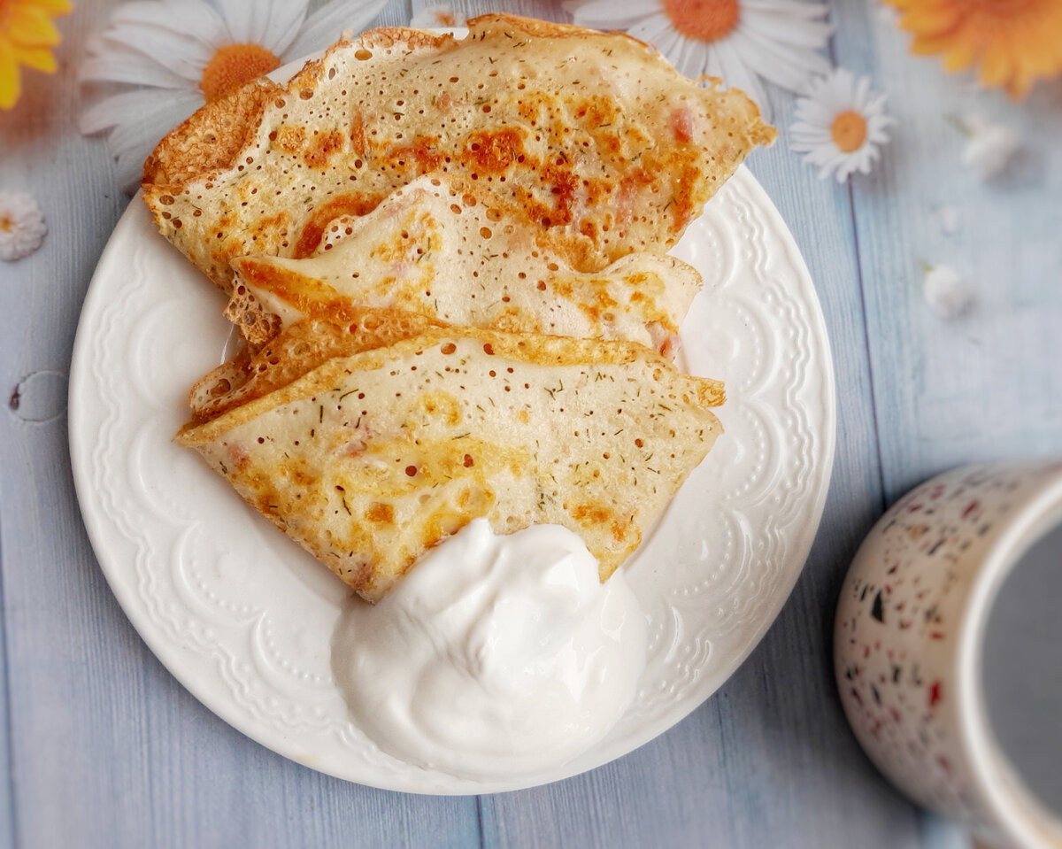 ПП Блинчики с ветчиной и сыром.🥞 | ПП Рецепты для Здорового питания | Дзен