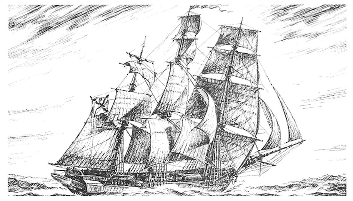 1852, 20 сентября (2 октября) по старому стилю: Началось кругосветное плавание из Кронштадта военного транспорта «Двина» 