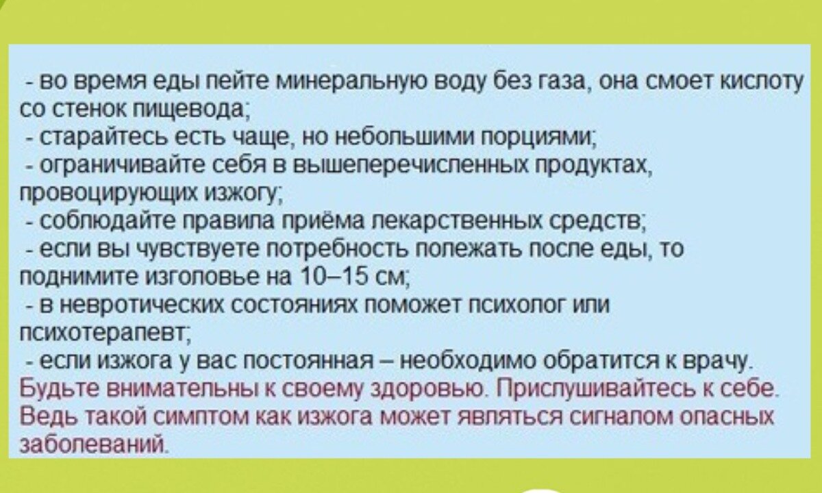 Отрыжка, изжога и тошнота