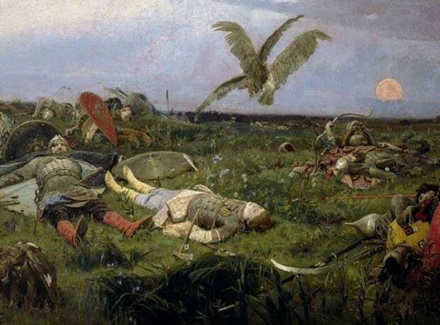 Васнецов. Фрагмент картины "После побоища".