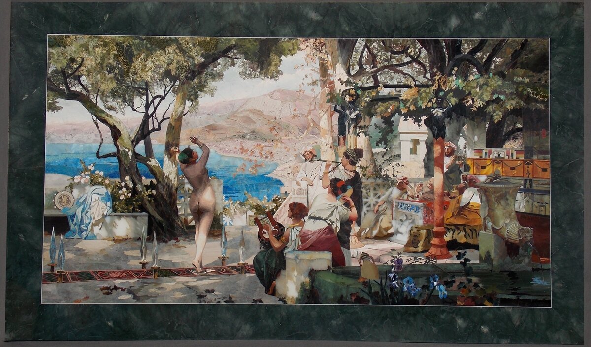 Панно флорентийская мозаика из натурального камня. Фото компании «Гранд Сувенир»