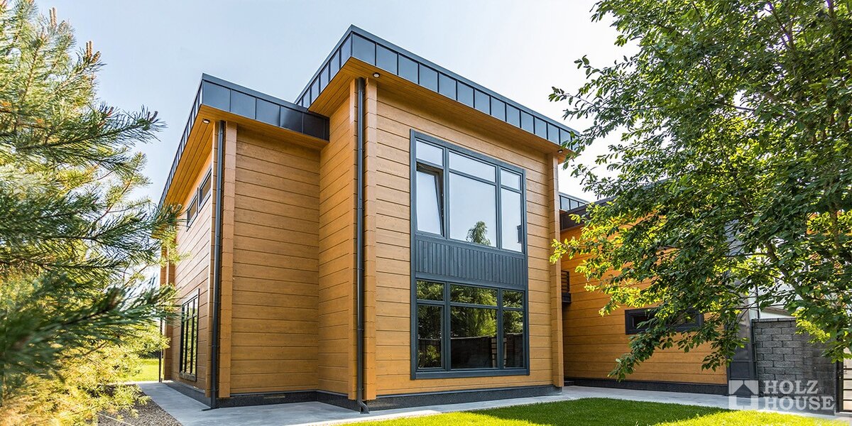 Дом из клееного бруса по проекту "Кардифф". Источник: holz-house.ru