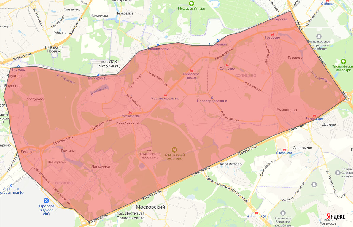 Марушкинское внуково. Москва, Западный административный округ, район Ново-Переделкино.
