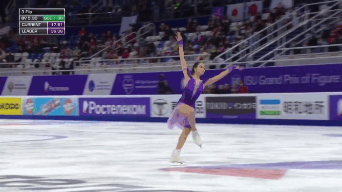 Либела + смена ребра + либела в сторону + смена ноги + складка + флажок