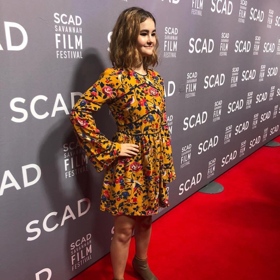 Миллисент на презентации фильма    Фото из её инстаграма