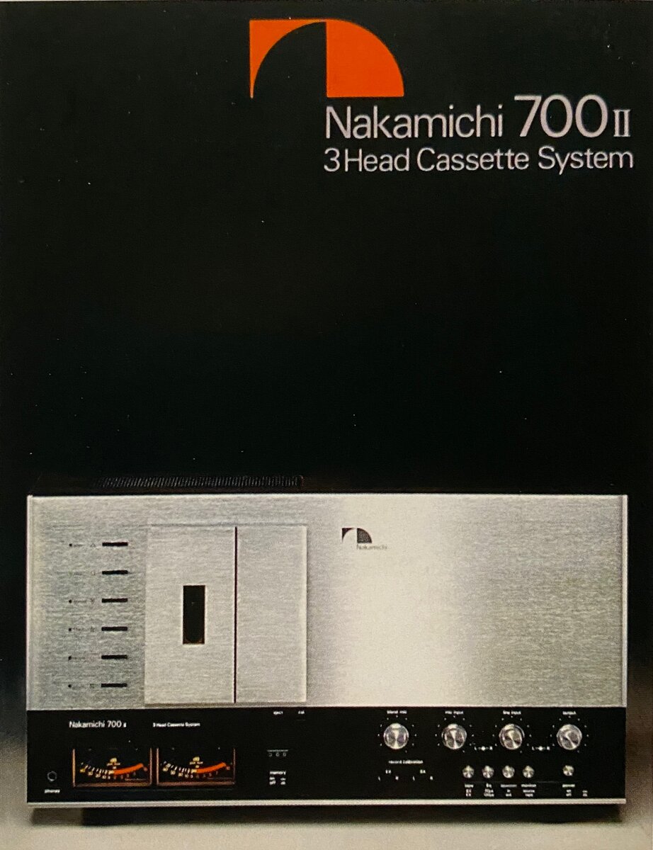 Рекламная брошюра Nakamichi 700II, 1977 г.