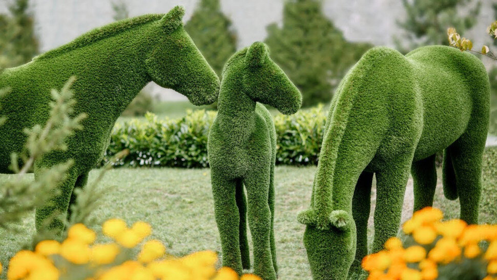 Jardines con figuras de animales y de... - Paperblog