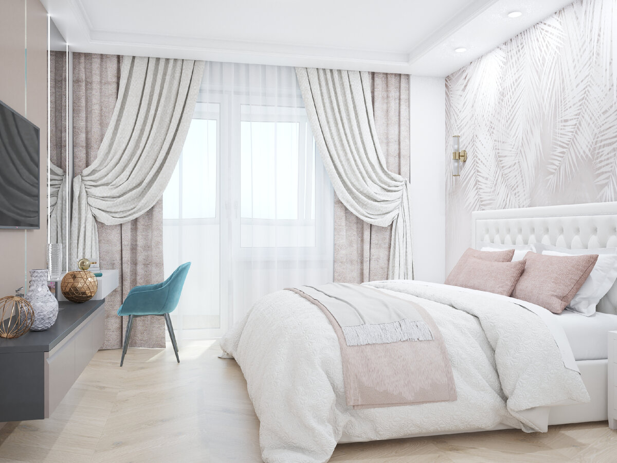 70+ идей дизайна белой спальни (фото)