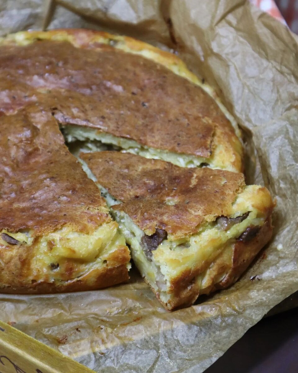 заливной пирог с мясом