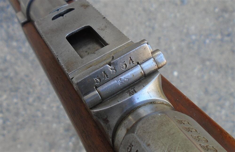 Прицел винтовки Маузер обр. 1871 года. Вид сзади.