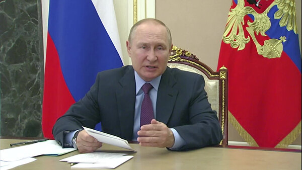 Путин заявил, что Россия всегда будет надёжным поставщиком металлургической продукции. Видео © Telegram-канал Кремля