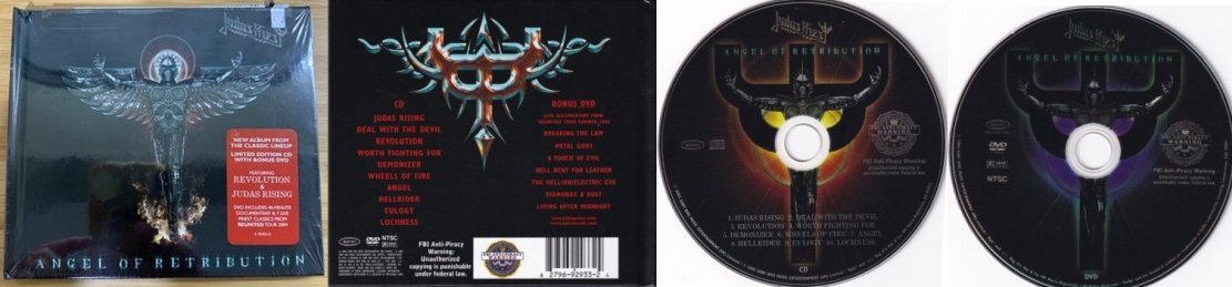 Американский выпуск альбома Judas Priest «Angel of Retribution», 2005 г. на CD и DVD