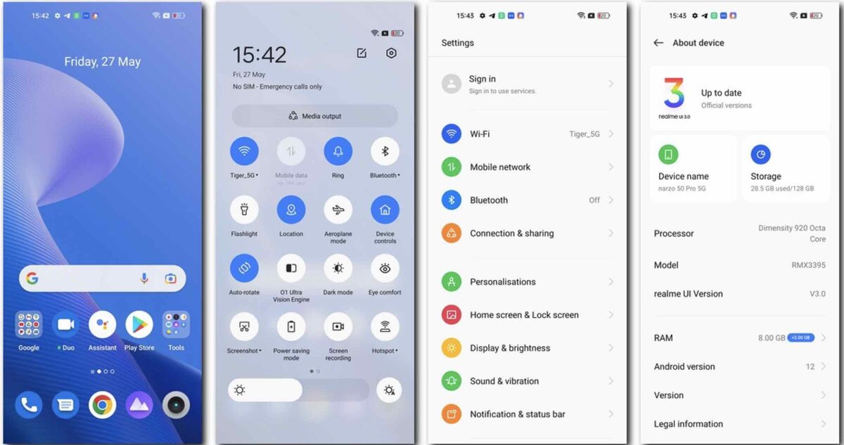 Версия realme ui. Realme Narzo 50 Pro 5g. РЕАЛМИ UI 2.0. Realme Интерфейс. Шторка управления андроид 12.