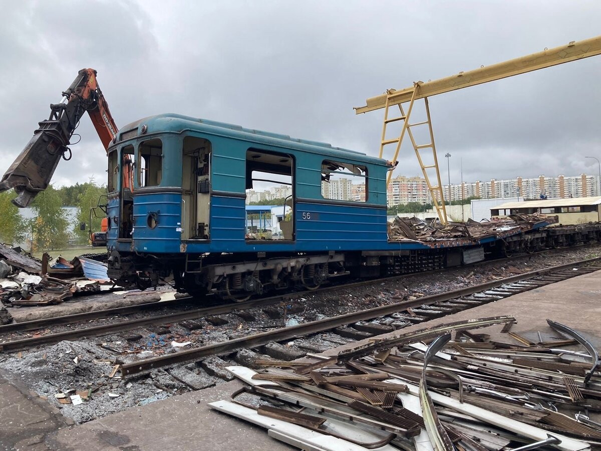 Ёж-3... В последний путь! 🚉 Электродепо «Митино» Арбатско-Покровской линии  | Развитие Метрополитена в Москве | Дзен