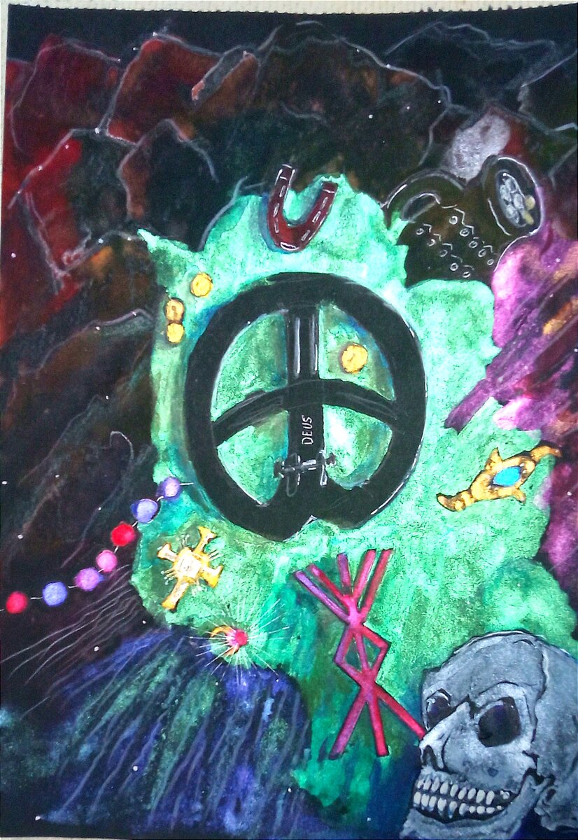 Акварель./ Искать и не здаваться, найти и не терять 🧭🏺💫