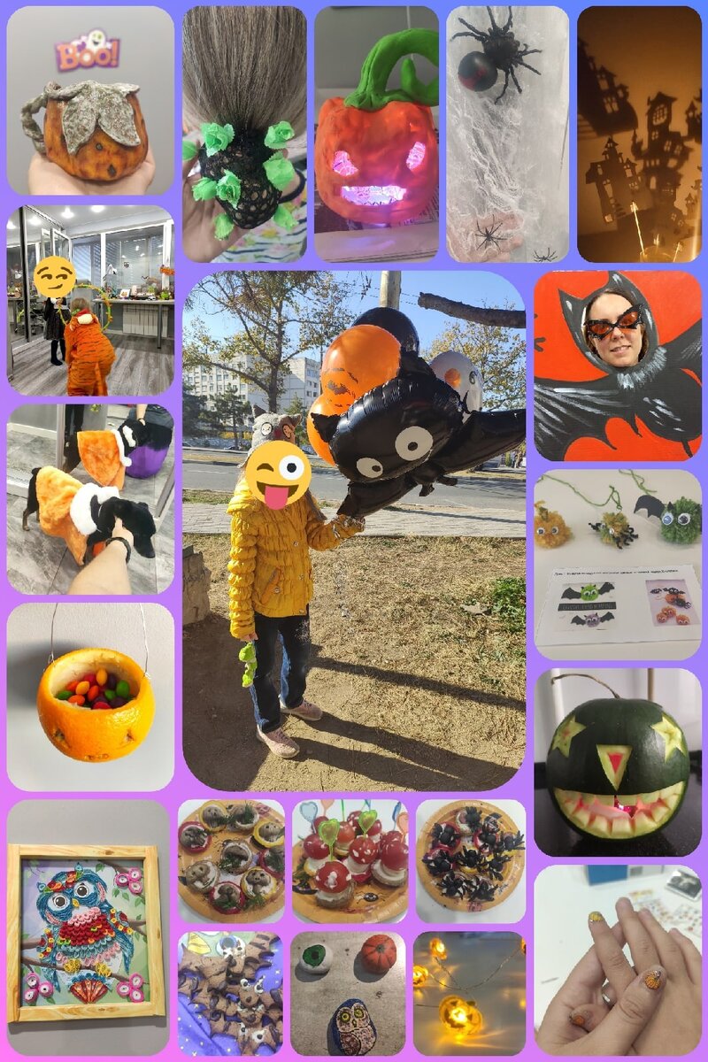 Тыкву из глины я сделала сама) Кроме того, в этот раз мы решили вырезать не тыкву .а Арбуз, чтобы показать, что у нас необычный Хеллоуин