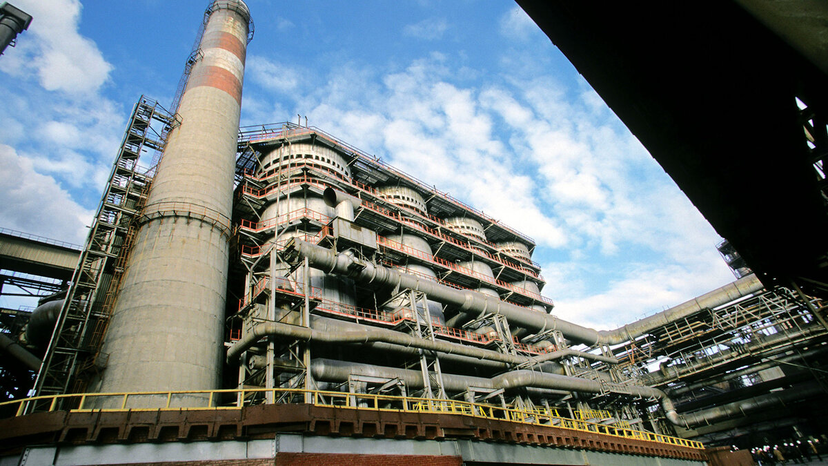    ОАО "Череповецкий сталепрокатный завод "Северсталь".© РИА Новости . Игорь Михалев