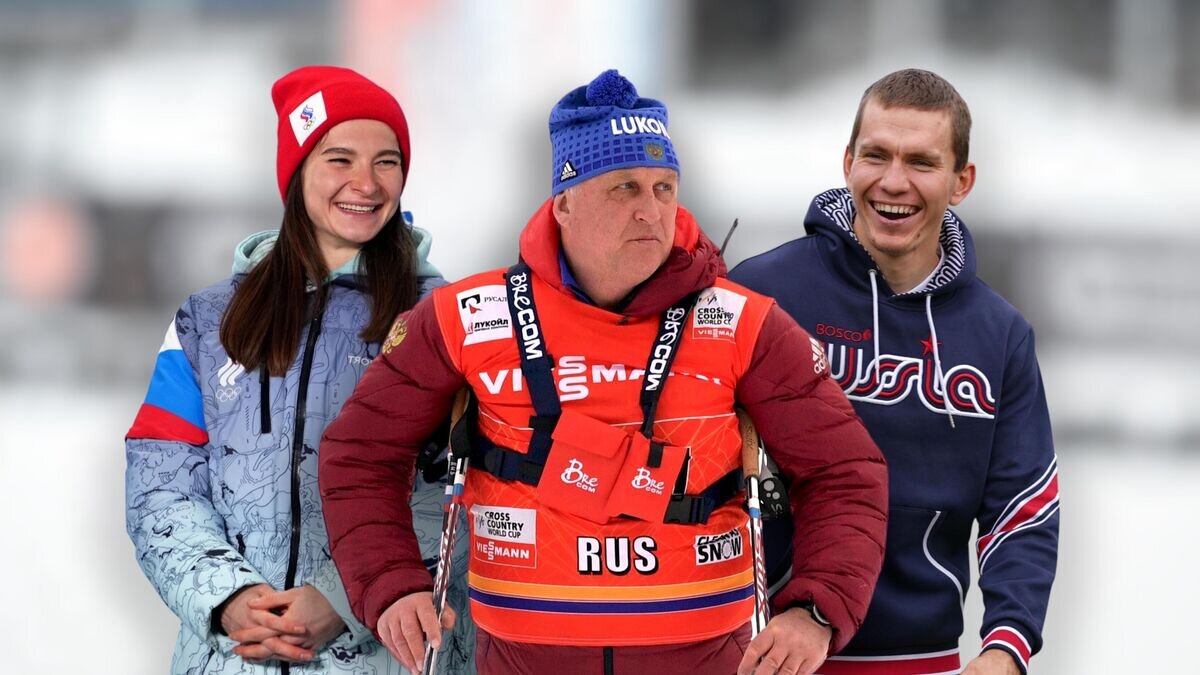    Наталья Непряева, Юрий Бородавко и Александр Большунов© Иллюстрация РИА Новости . РИА Новости / Александр Вильф / Алексей Филиппов / Рамиль Ситдиков